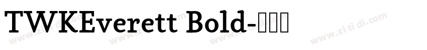 TWKEverett Bold字体转换